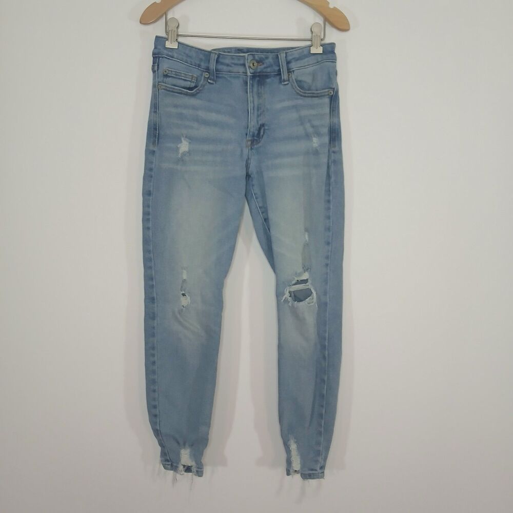 Celebrity Pink The Rider Skinny Jeans 5/27 Light Wash Distressed Stretch Y2K